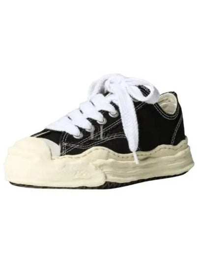 Hank Canvas Low Top Sneakers Black - MIHARA YASUHIRO - BALAAN 2