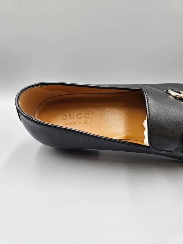 Horsebit Leather Loafers Black - GUCCI - BALAAN 8