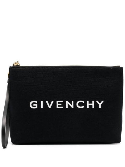 Logo Print Large Pouch Bag Black - GIVENCHY - BALAAN 2