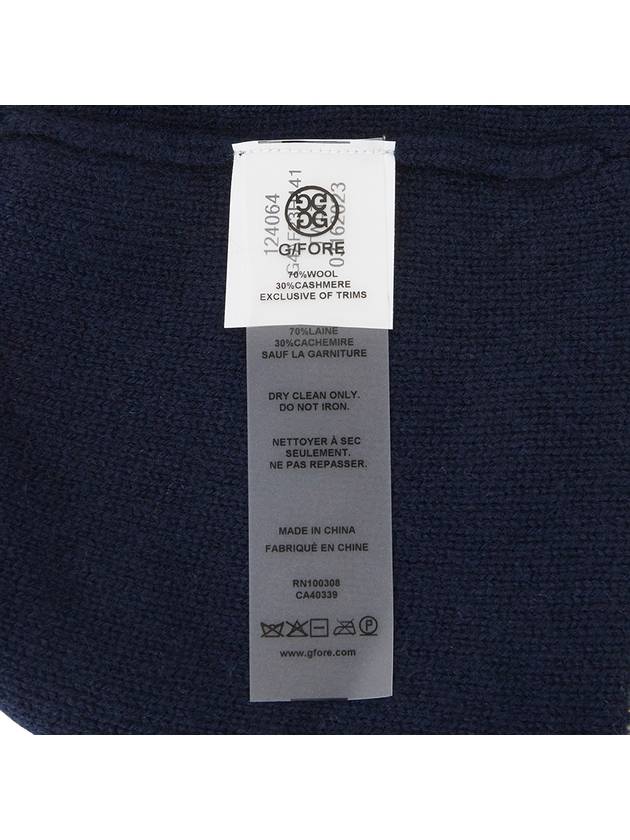 Logo Cashmere Wool Beanie Navy - G/FORE - BALAAN 6