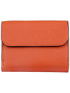 Alphabet Grain Leather Flap Small Half Wallet Orange - CHLOE - BALAAN 5