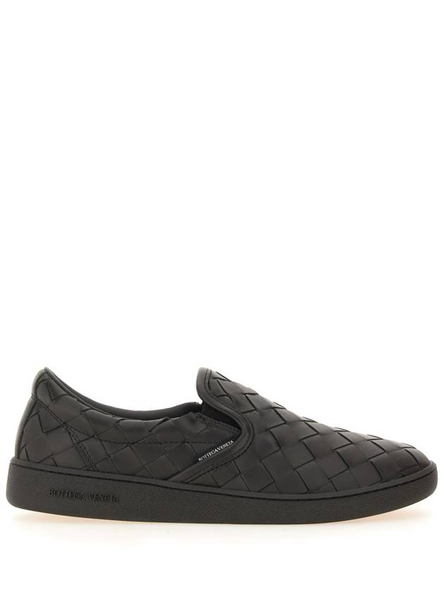 Sawyer Intrecciato Calfskin Slip-Ons Black - BOTTEGA VENETA - BALAAN 3