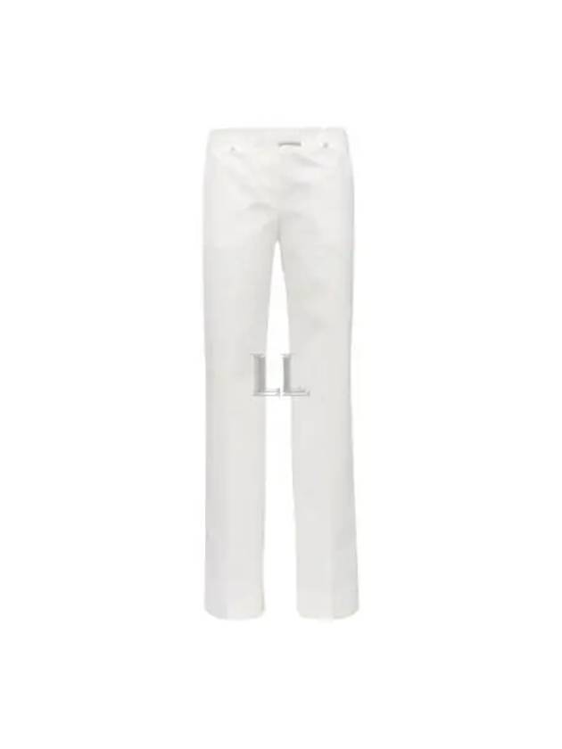 Cotton Chino Straight Pants White - MIU MIU - BALAAN 2