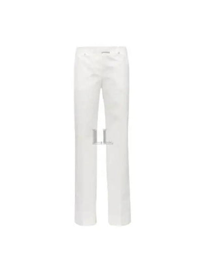 Cotton Chino Straight Pants White - MIU MIU - BALAAN 2