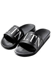 VLTN Rubber Slippers Black - VALENTINO - BALAAN 2