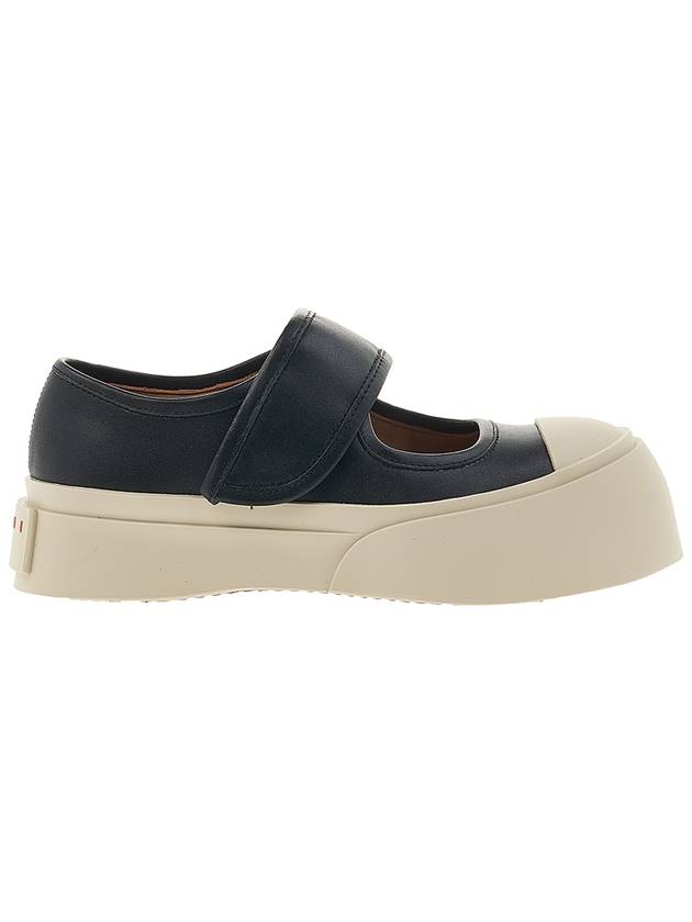 Nappa Leather Mary Jane Low Top Sneakers Black - MARNI - BALAAN 3