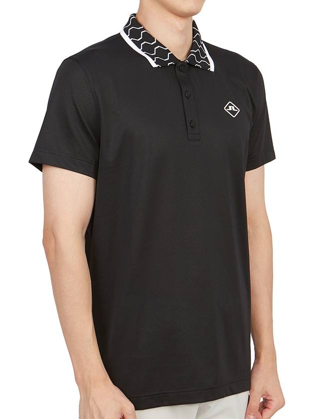 Glen Regular Fit PK Shirt Black - J.LINDEBERG - BALAAN 4