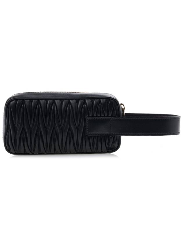 Matelasse Nappa Leather Clutch Bag Black - MIU MIU - BALAAN 4