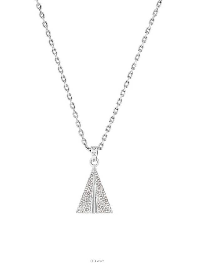 Lux You LV Fairplane Cubic Silver Necklace M01034 - LOUIS VUITTON - BALAAN 9