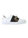 Gold Hardware Chain Calfskin Low Top Sneakers Black White - GIVENCHY - BALAAN 1