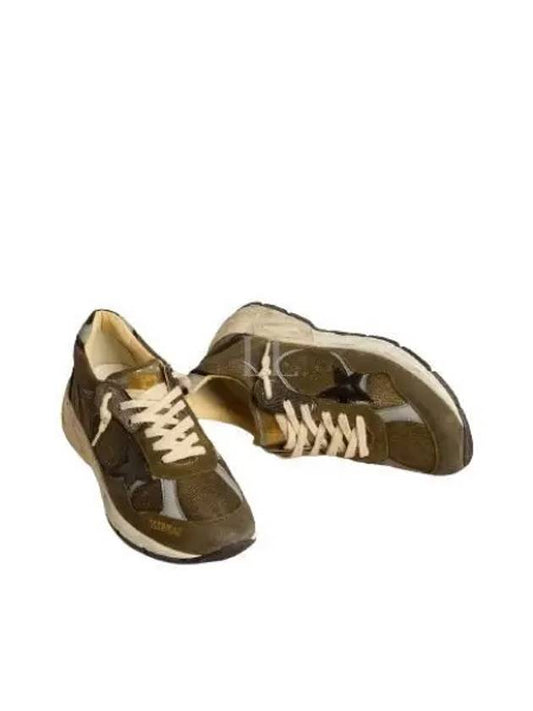 Dad Star Distressed Finish Low Top Sneakers Khaki - GOLDEN GOOSE - BALAAN 2