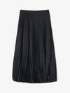 Women's Flare Cut Midi Pleated Skirt Black - MAISON KITSUNE - BALAAN 1