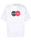 Logo Print Oversized Short Sleeve T-Shirt White - BALENCIAGA - BALAAN 2