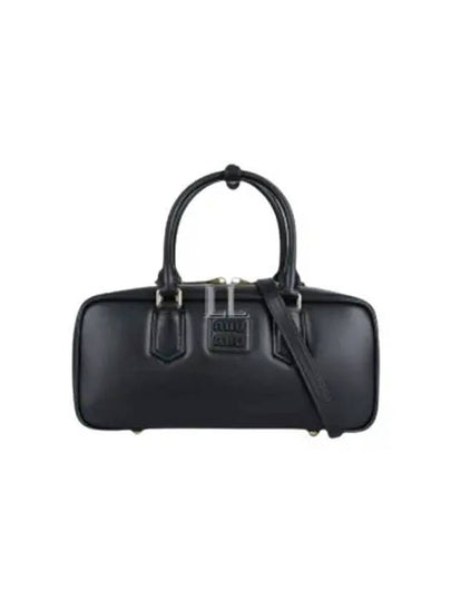 Arcadie Leather Tote Bag Black - MIU MIU - BALAAN 2