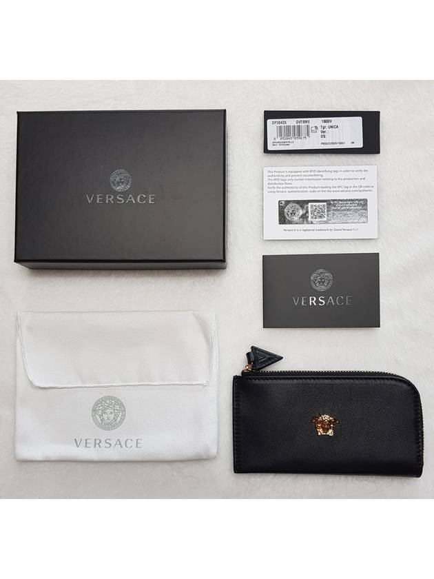 Medusa Plaque Zipper Card Wallet Black - VERSACE - BALAAN 6