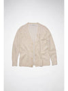 Wool Blend Cardigan Light Taupe - ACNE STUDIOS - BALAAN 5