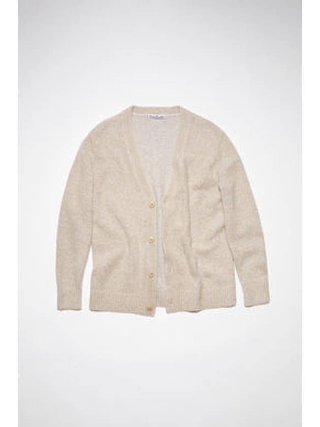 Wool Blend Cardigan Light Taupe - ACNE STUDIOS - BALAAN 5