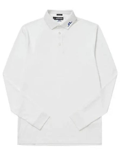 Men's Tour Tech Long Sleeve Polo Shirt White - J.LINDEBERG - BALAAN 2