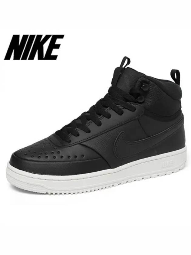 Court Vision Winter Mid-Top Sneakers Black - NIKE - BALAAN 2