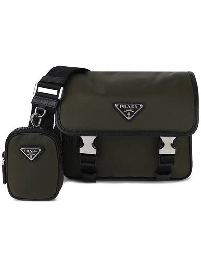 Triangle Logo Re-Nylon Saffiano Leather Cross Bag Tundra - PRADA - BALAAN 2