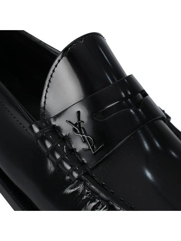 Women's Monogram Le Penny Loafer Black - SAINT LAURENT - BALAAN 7