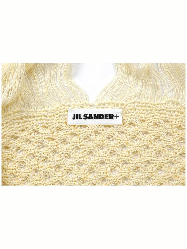 Knit Cotton Tote Bag Beige - JIL SANDER - BALAAN 4