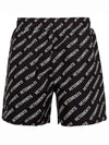 White Logo Swim Shorts Black - VETEMENTS - BALAAN.