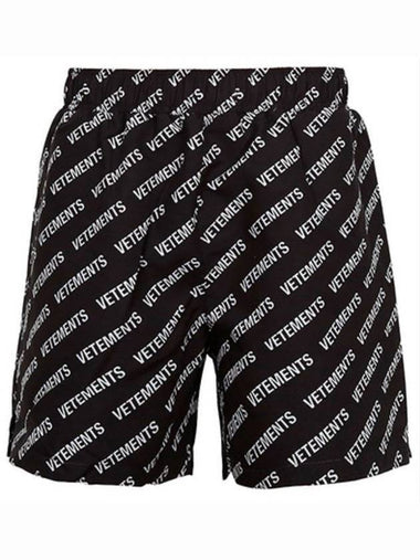 Logo Swim Shorts Black - VETEMENTS - BALAAN 1