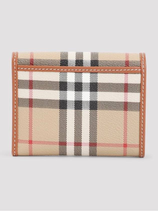 Check Half Wallet Beige - BURBERRY - BALAAN 3