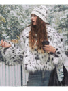 White Leopard Crop Fur Jacket - NOTKNOWING - BALAAN 3