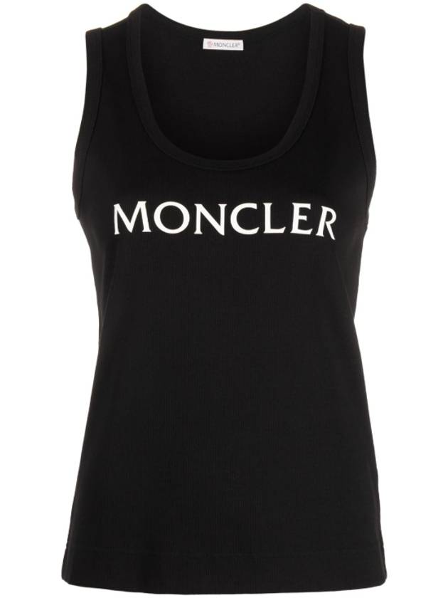 Logo Print Sleeveless Black - MONCLER - BALAAN 1