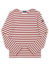 Minquiers Modern Stripe Long Sleeve T-Shirt Ecru Persan - SAINT JAMES - BALAAN 3