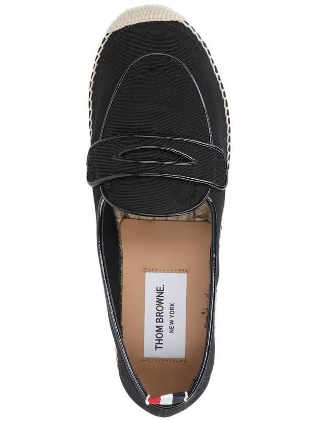 Grosgrain Varsity Penny Loafers Espadrilles Black - THOM BROWNE - BALAAN 6