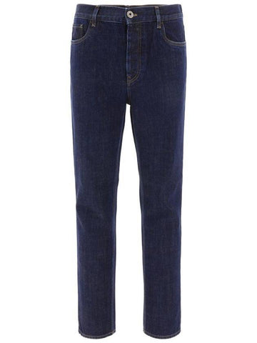 Five Pocket Straight Jeans Blue - PRADA - BALAAN.