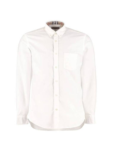 Pocket Long Sleeve Shirt White - BURBERRY - BALAAN 1