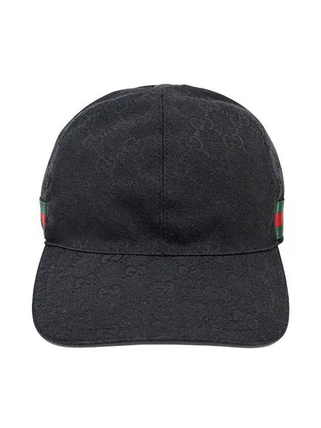 Original GG Web Supreme Canvas Baseball Ball Cap Black - GUCCI - BALAAN 3