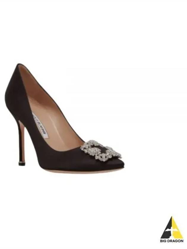 Hangisi Black Satin Jewel Buckle Pumps 9XX 0318 0029 001 - MANOLO BLAHNIK - BALAAN 2