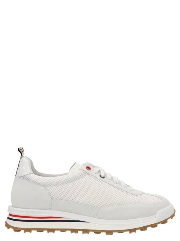 Fine Kid Suede Tech Runner White - THOM BROWNE - BALAAN 2