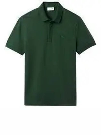 Men's Paris Regular Fit Stretch Cotton Pique Short Sleeve Polo Shirt Green - LACOSTE - BALAAN 2