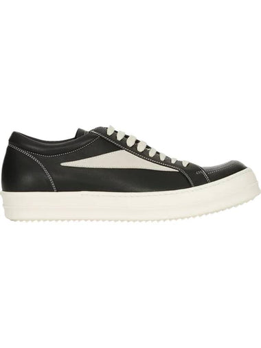 Vintage Suede Panel Low Top Sneakers Black - RICK OWENS - BALAAN 1