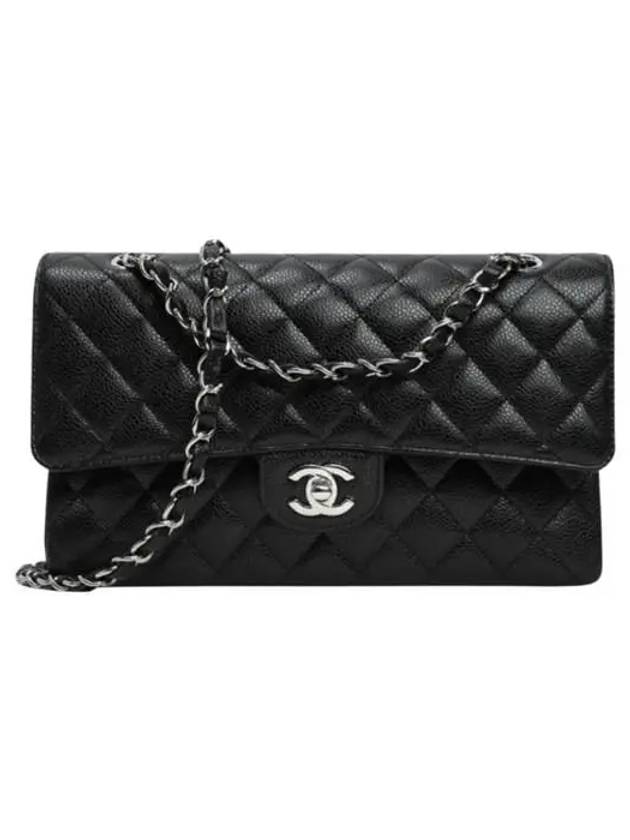 Classic Grained Calfskin Medium Shoulder Bag Black - CHANEL - BALAAN 2