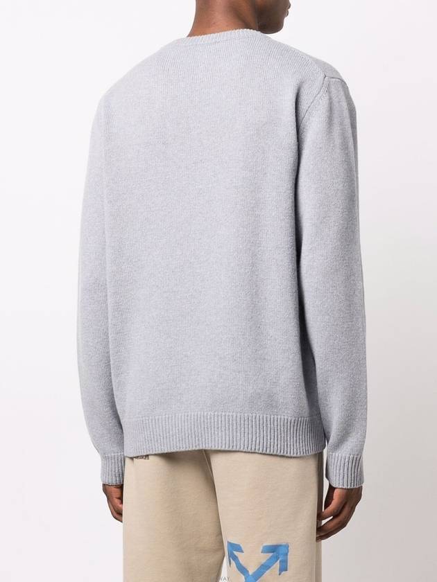 Men's Big Fox Head Classic Pullover Knit Top Gray - MAISON KITSUNE - BALAAN 6