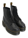 Audric Nappa Leather 8 Hole Ankle Boots Black - DR. MARTENS - BALAAN.