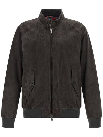 G9 Slim Fit Suede Jacket Black - BARACUTA - BALAAN 2