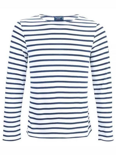 Minquiers Modern Stripe Long Sleeve T-Shirt Neige Marine - SAINT JAMES - BALAAN 2