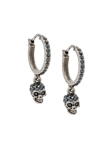 skull hoop earrings silver - ALEXANDER MCQUEEN - BALAAN 1