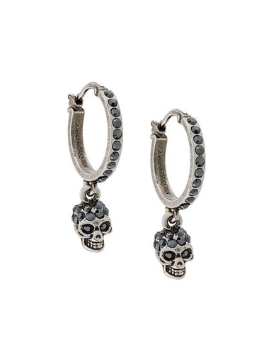 skull hoop earrings silver - ALEXANDER MCQUEEN - BALAAN 1