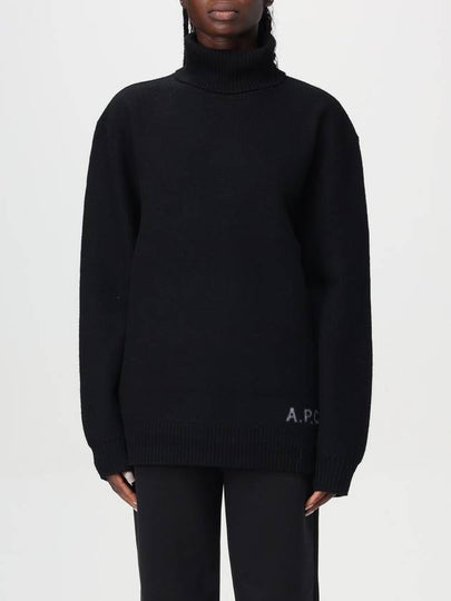 Logo Knitted Wool Turtleneck Black - A.P.C. - BALAAN 2