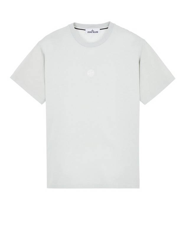 Embroidered Logo Short Sleeve T-Shirt Pearly Grey - STONE ISLAND - BALAAN 2