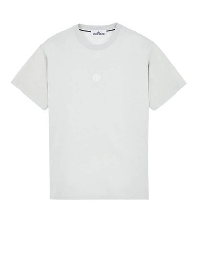 Embroidered Logo Short Sleeve T-Shirt Pearly Grey - STONE ISLAND - BALAAN 2